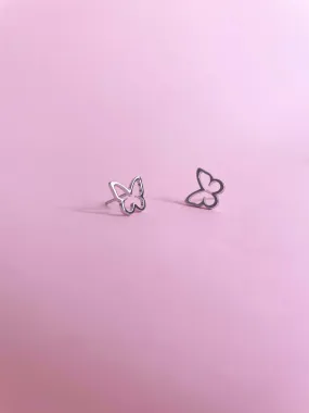 Open Butterfly Earrings | Silver