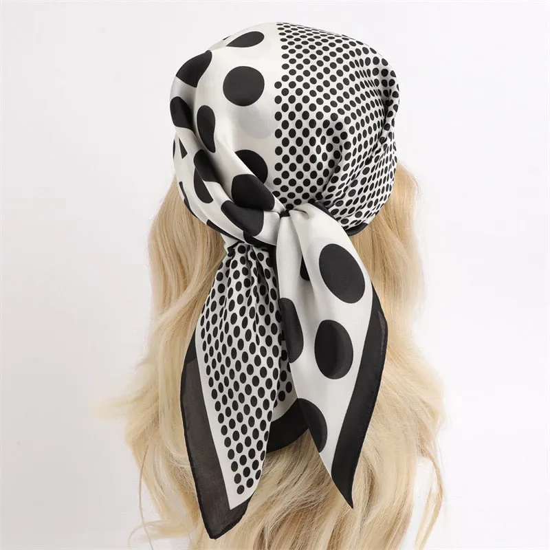 Plaid Silk Square Scarf