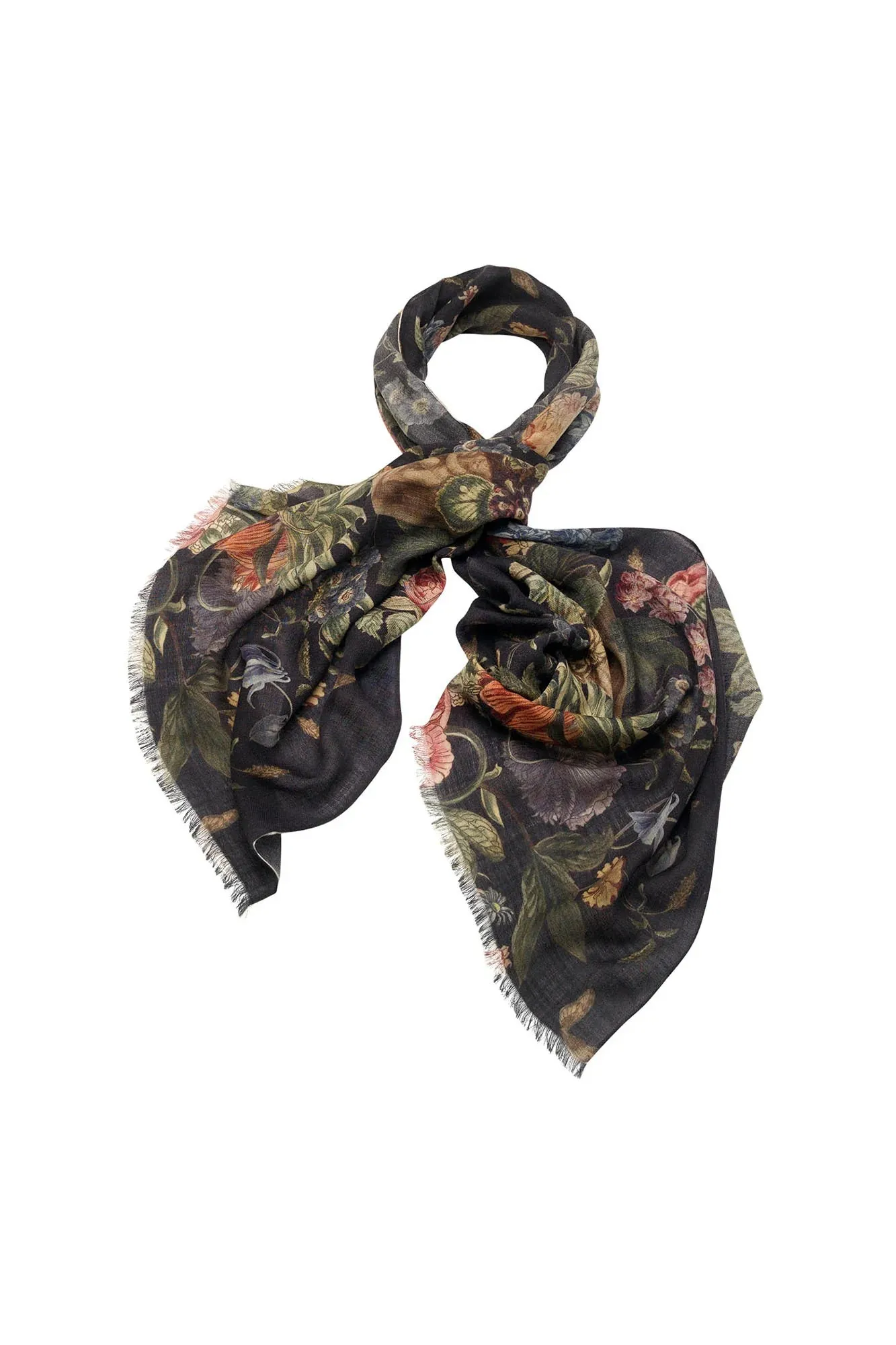 Primula Black Wool Scarf | One Hundred Stars