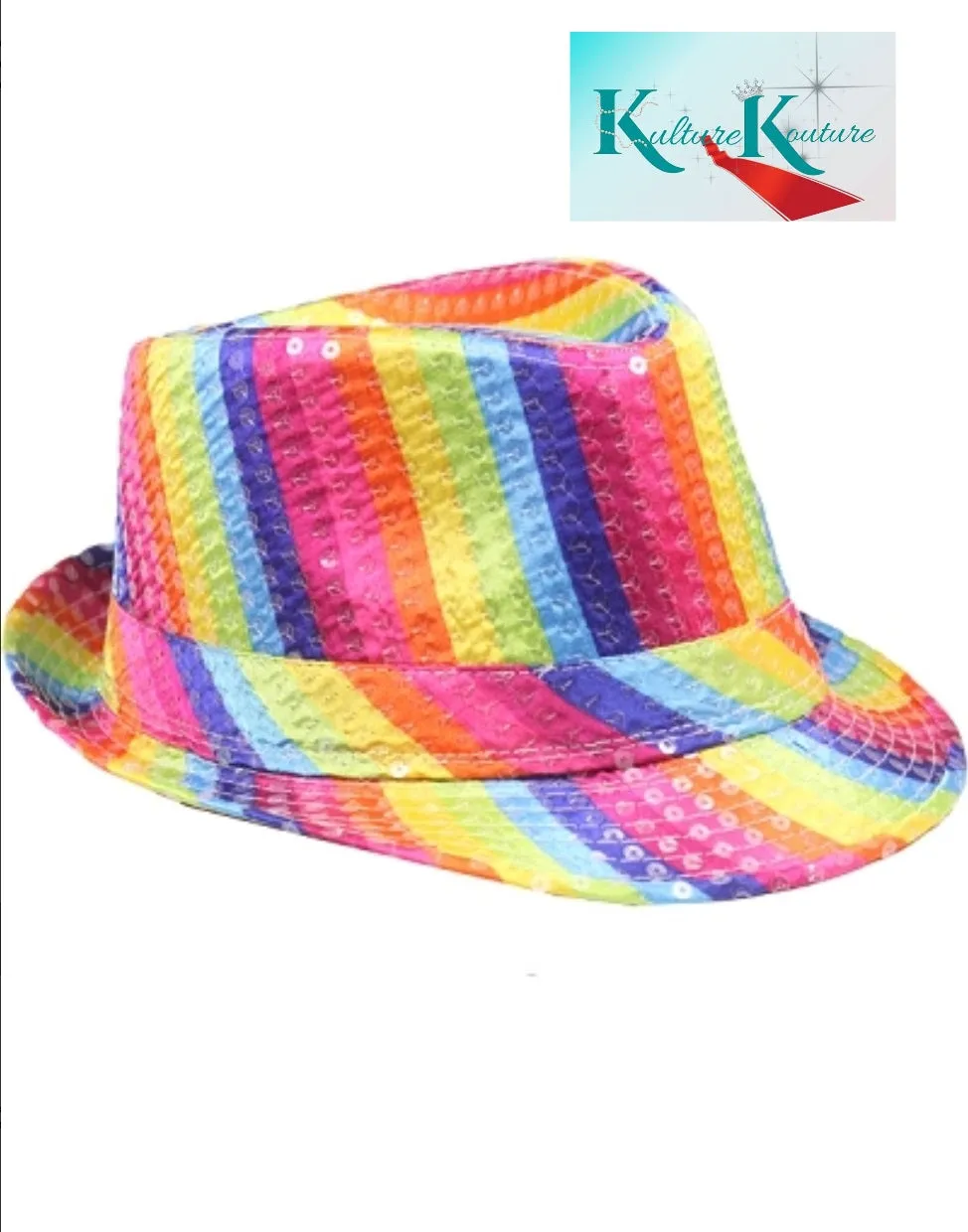 RAINBOW FEDORA HAT