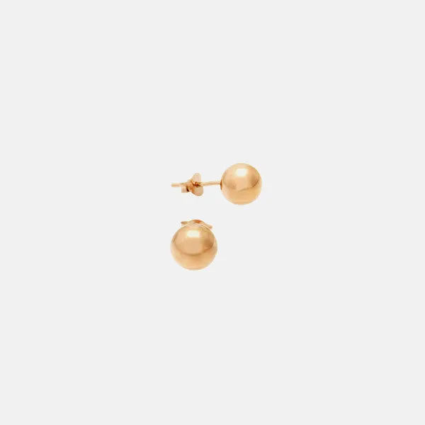 Rosy Bead Stud Earrings