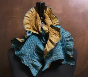 Sieva Silk Ruffled Frill Scarf