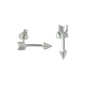 Sterling Chevron Arrow Stud Earrings