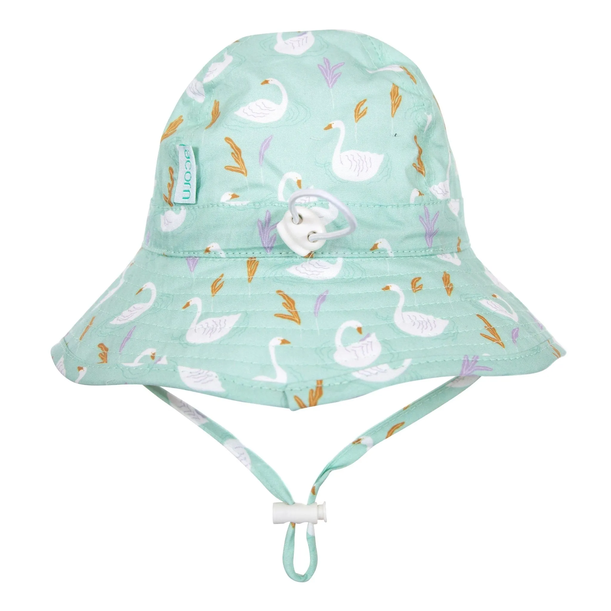 Swans Wide Brim Infant Hat