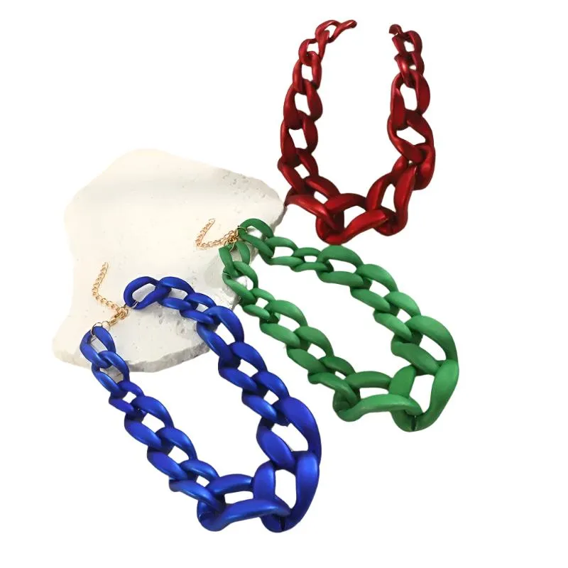 TEEK - Color Resin Linked Necklaces