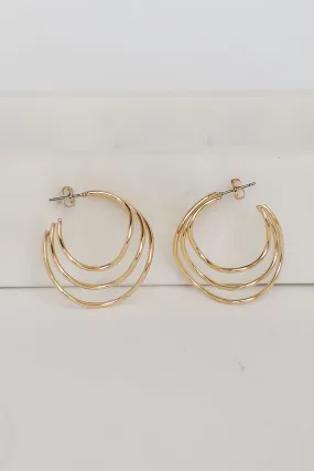 Tori Gold Triple Hoop Earrings