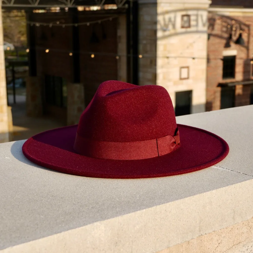 Tori Wide Brim - Burgundy