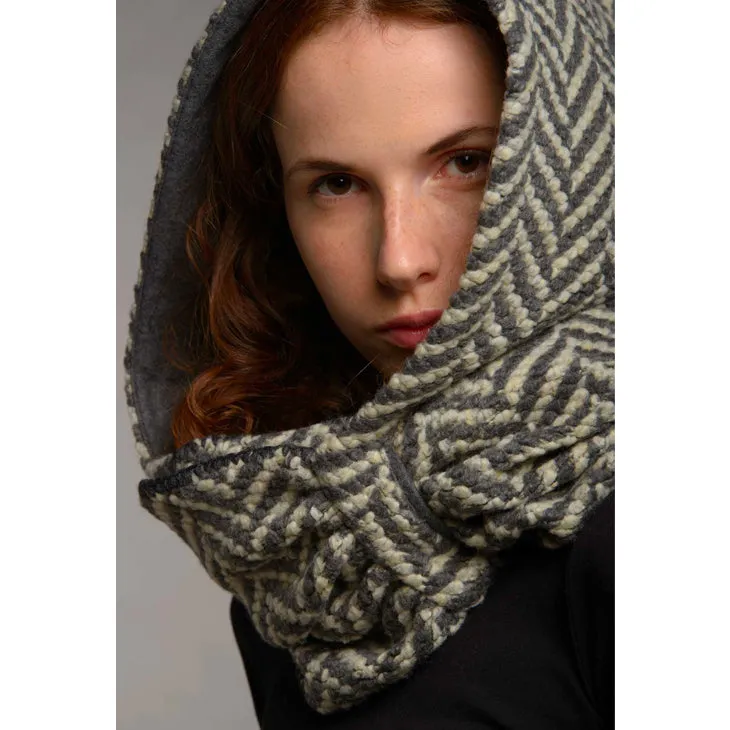 Tricot Hooded Scarf