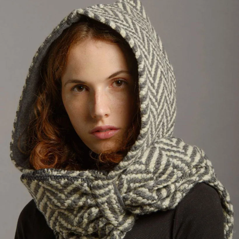 Tricot Hooded Scarf