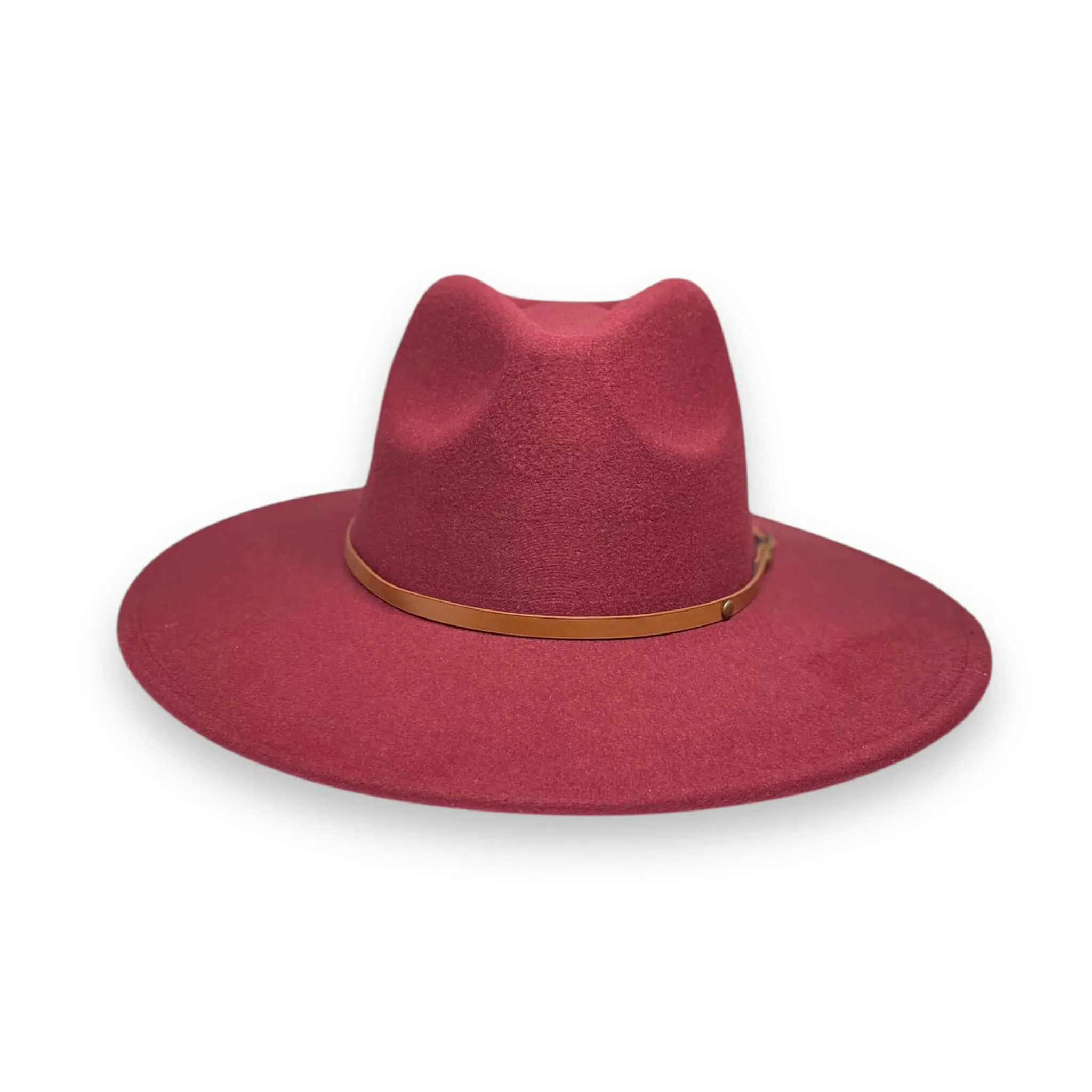 Wide Brim Buckle Fedora Fashion Hats