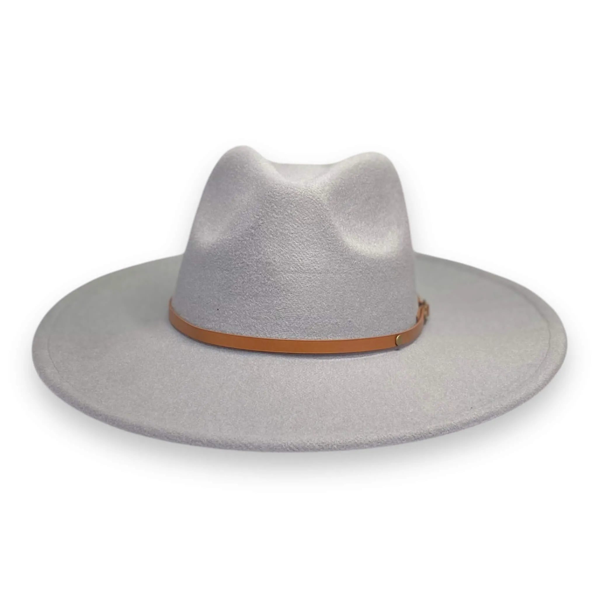 Wide Brim Buckle Fedora Fashion Hats