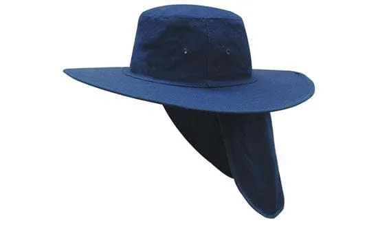 Wide Brim Hat with Neck Flap 4055