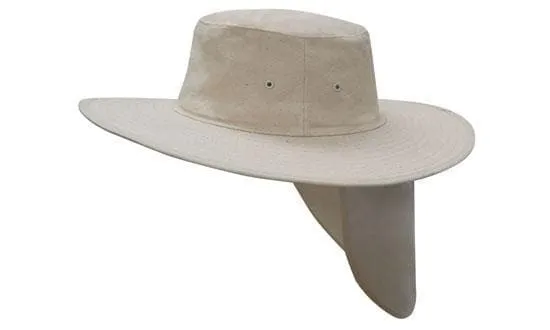 Wide Brim Hat with Neck Flap 4055