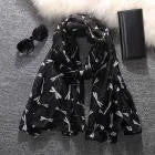 Winter Long Scarf for Women Ladies with Dragonfly Pattern Prints Shawl