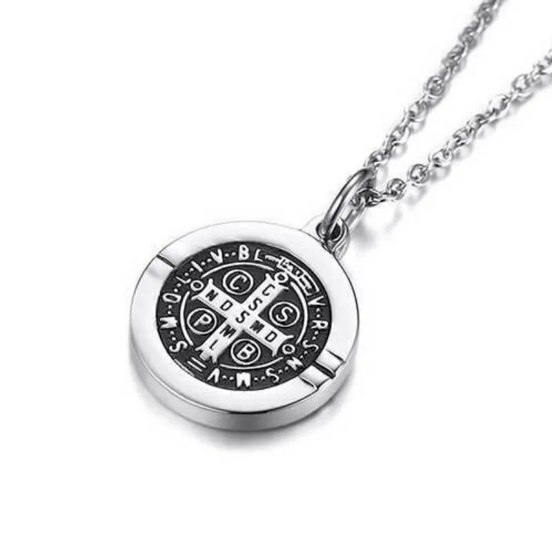 Women's Christian Necklace <br> St Benedict Medal